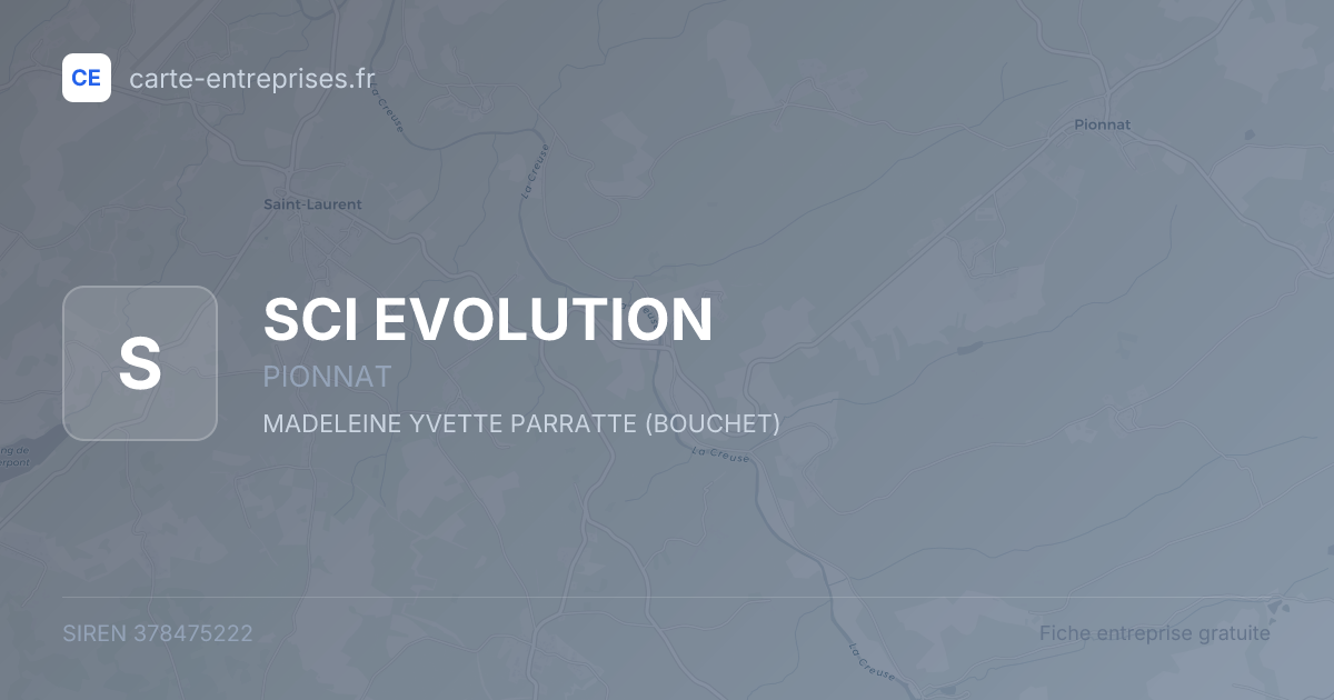 SCI EVOLUTION — 378475222 — fiche entreprise