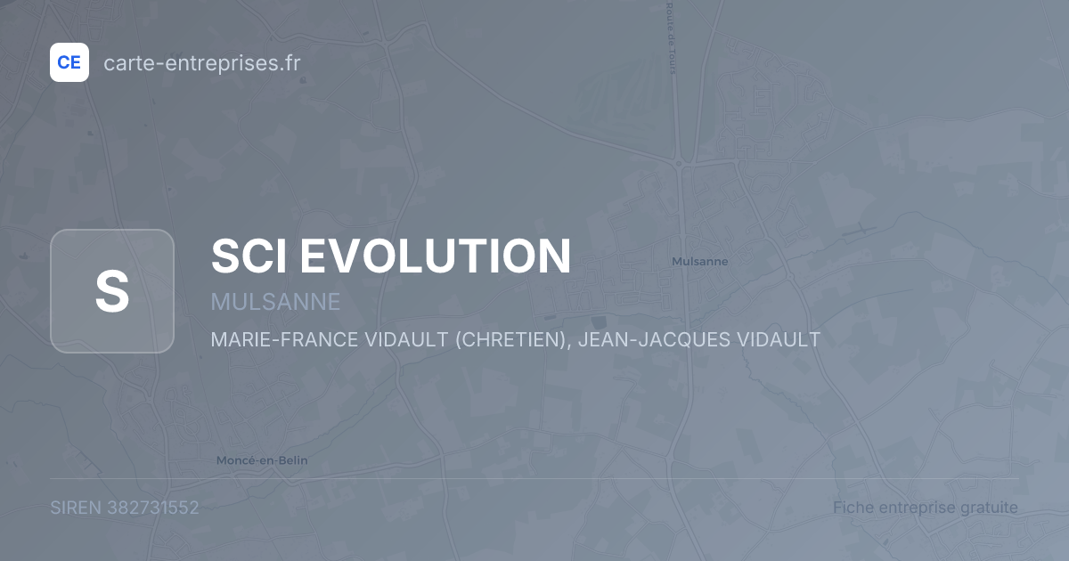 SCI EVOLUTION — 382731552 — fiche entreprise