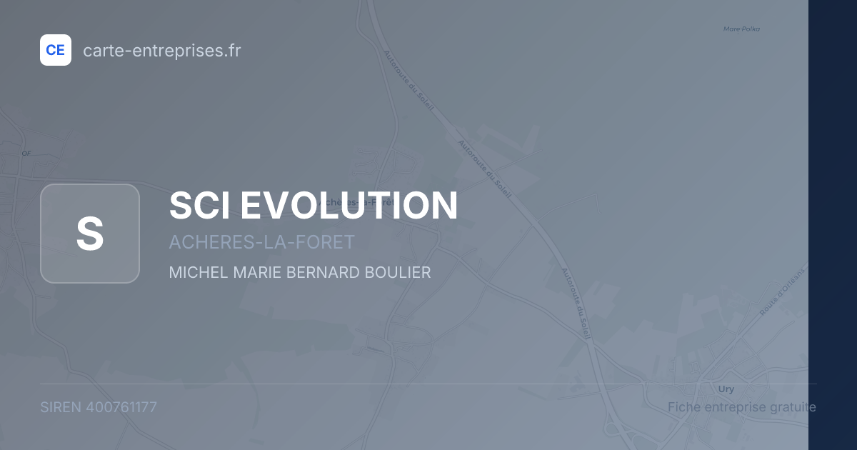 SCI EVOLUTION — 400761177 — fiche entreprise