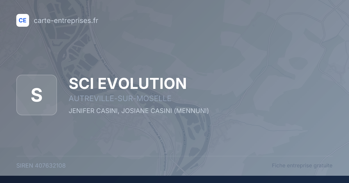 SCI EVOLUTION — 407632108 — fiche entreprise