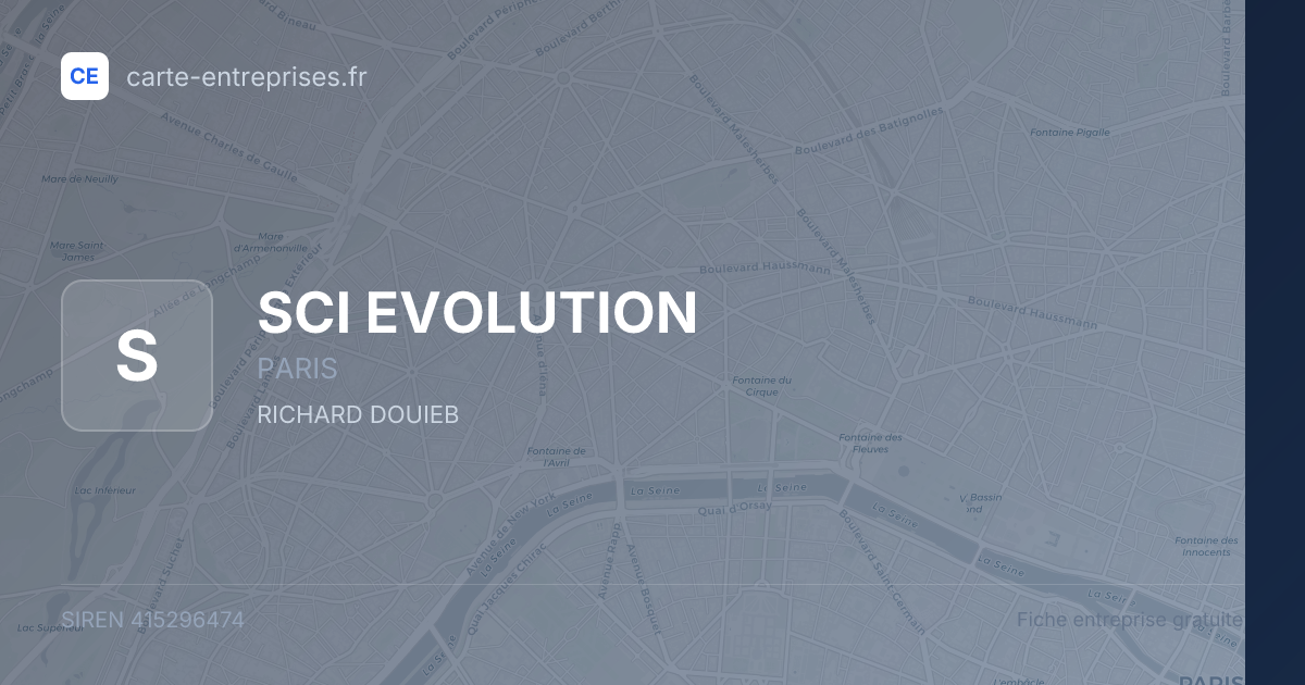 SCI EVOLUTION — 415296474 — fiche entreprise