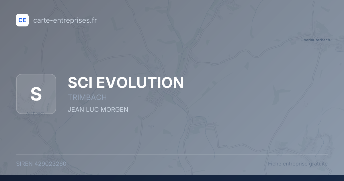 SCI EVOLUTION — 429023260 — fiche entreprise