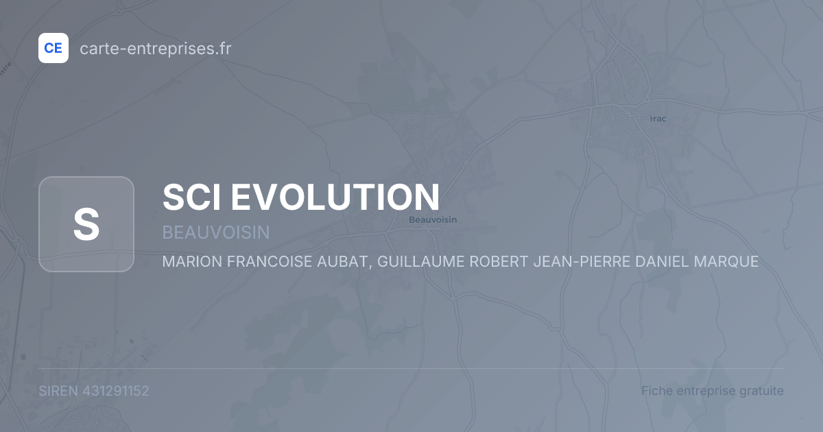 SCI EVOLUTION — 431291152 — fiche entreprise