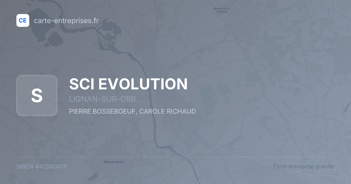 SCI EVOLUTION — 442580676 — fiche entreprise