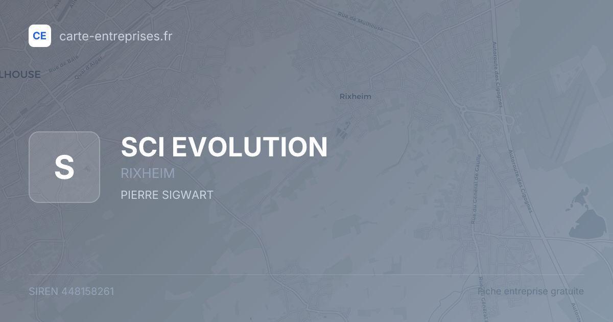 SCI EVOLUTION — 448158261 — fiche entreprise