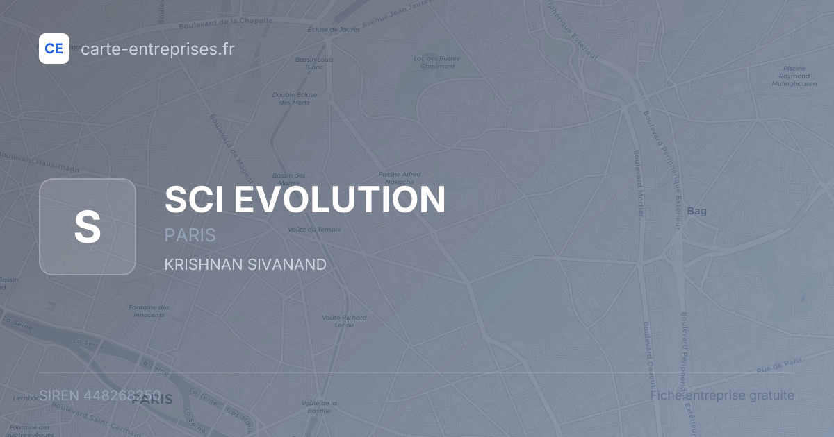 SCI EVOLUTION — 448268250 — fiche entreprise