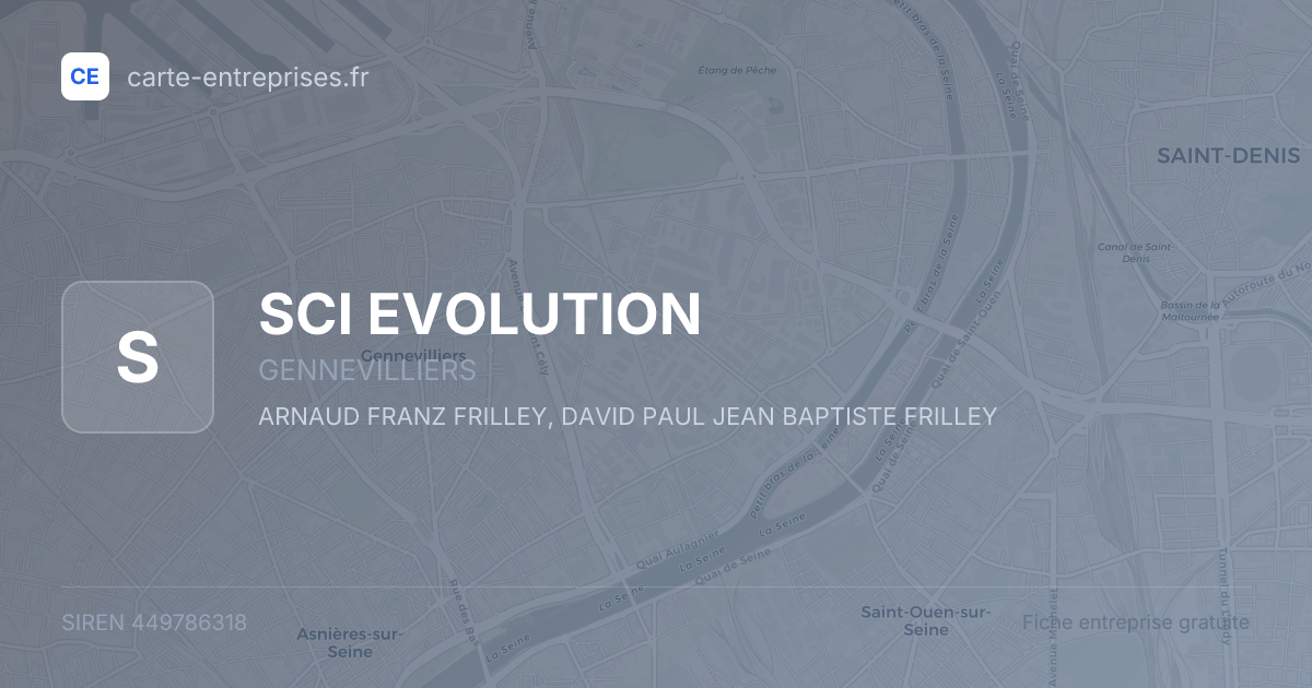 SCI EVOLUTION — 449786318 — fiche entreprise