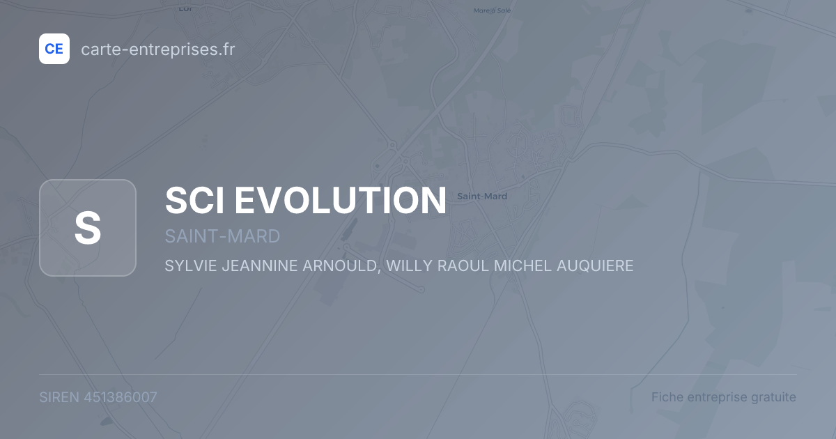 SCI EVOLUTION — 451386007 — fiche entreprise
