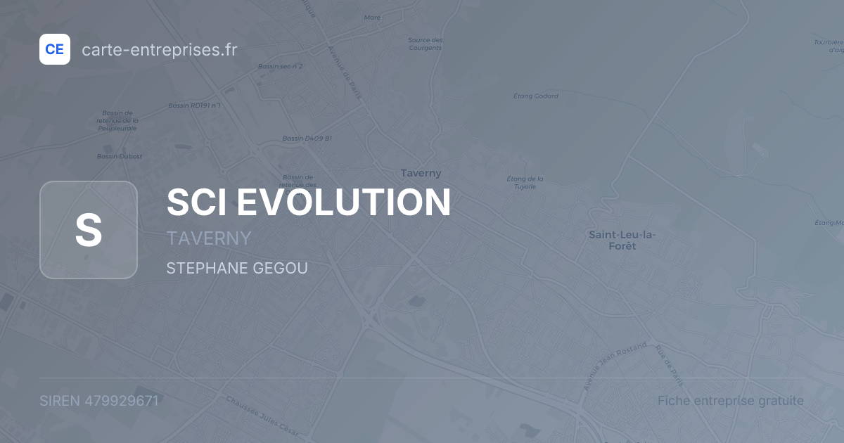 SCI EVOLUTION — 479929671 — fiche entreprise