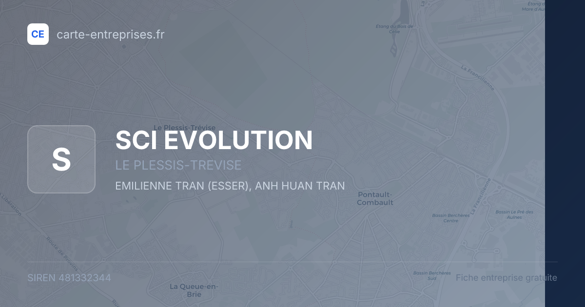 SCI EVOLUTION — 481332344 — fiche entreprise