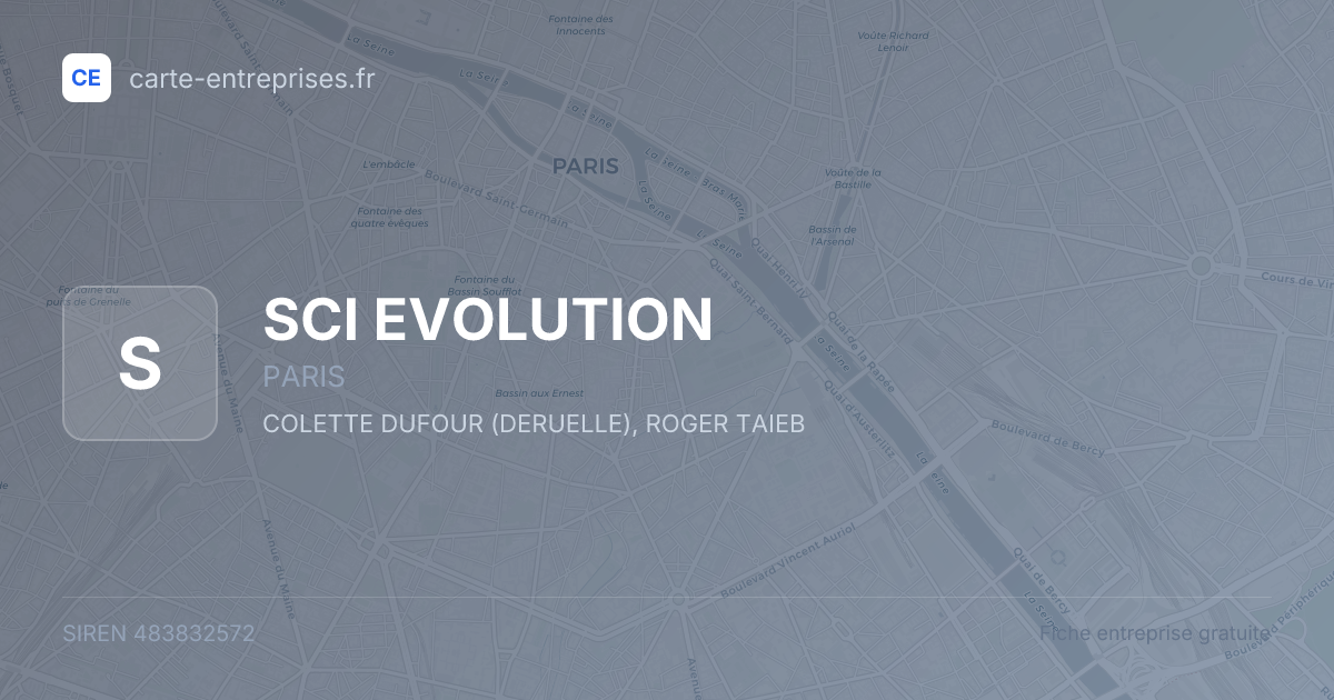 SCI EVOLUTION — 483832572 — fiche entreprise