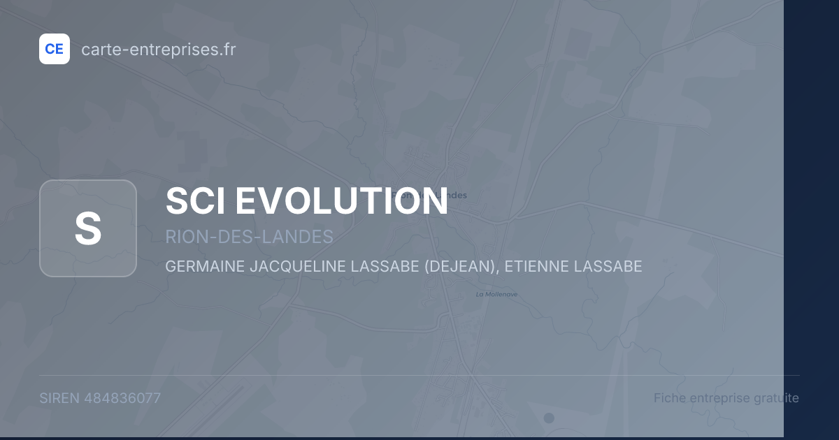SCI EVOLUTION — 484836077 — fiche entreprise