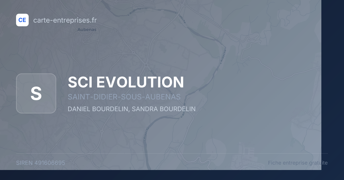 SCI EVOLUTION — 491606695 — fiche entreprise