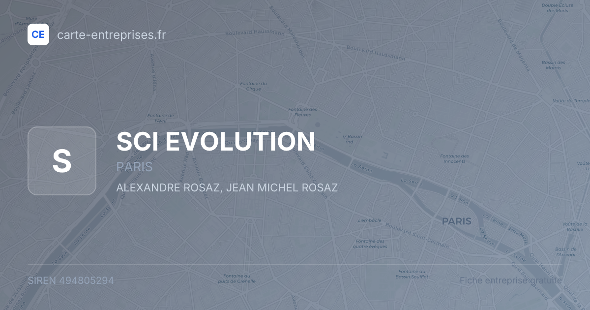SCI EVOLUTION — 494805294 — fiche entreprise