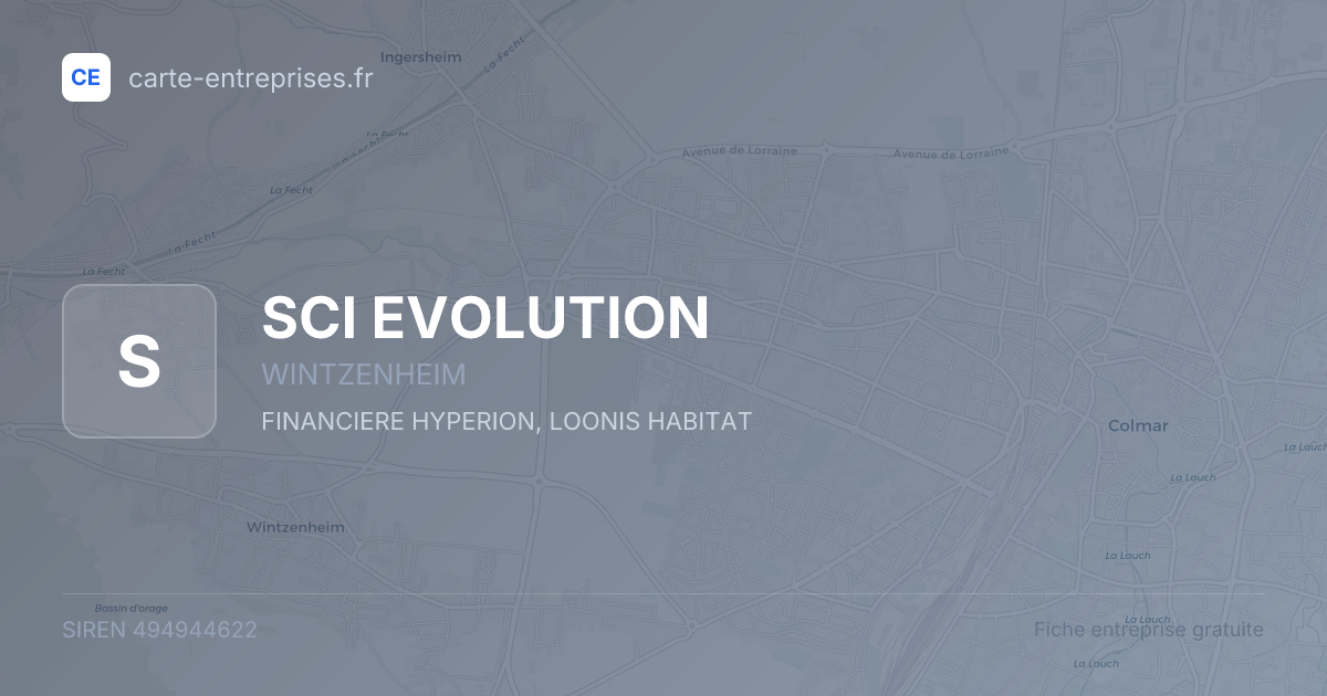 SCI EVOLUTION — 494944622 — fiche entreprise