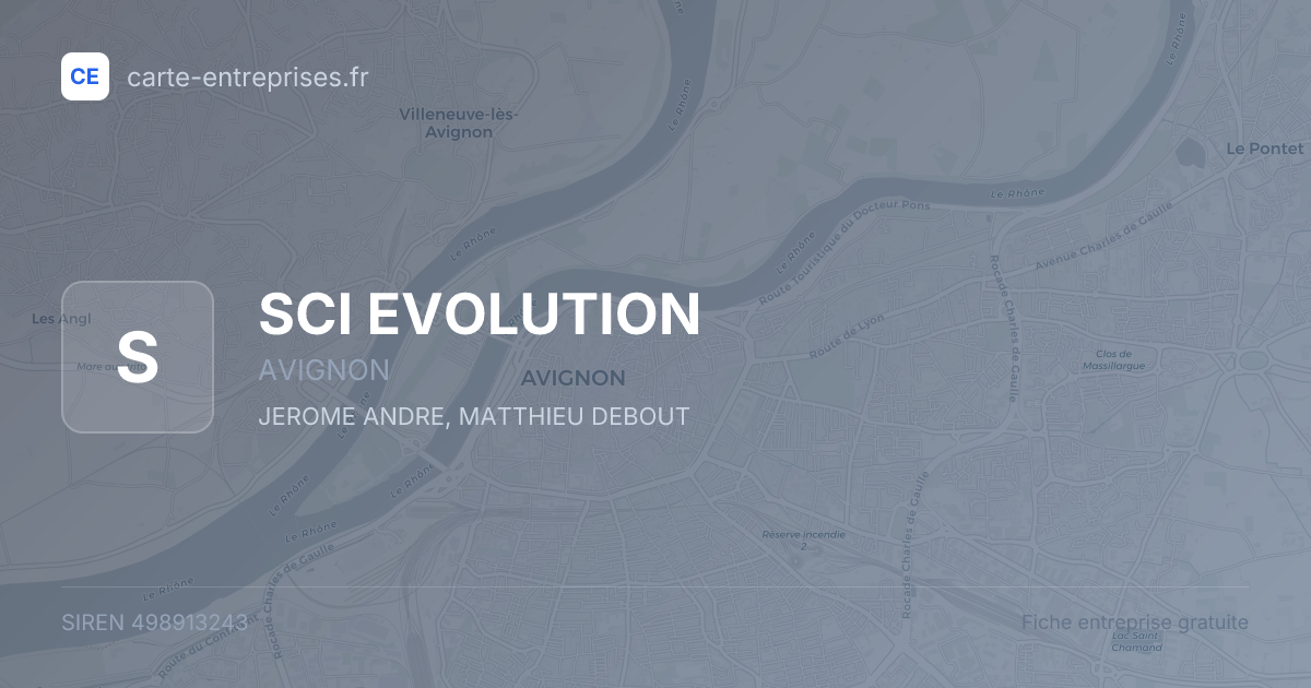 SCI EVOLUTION — 498913243 — fiche entreprise