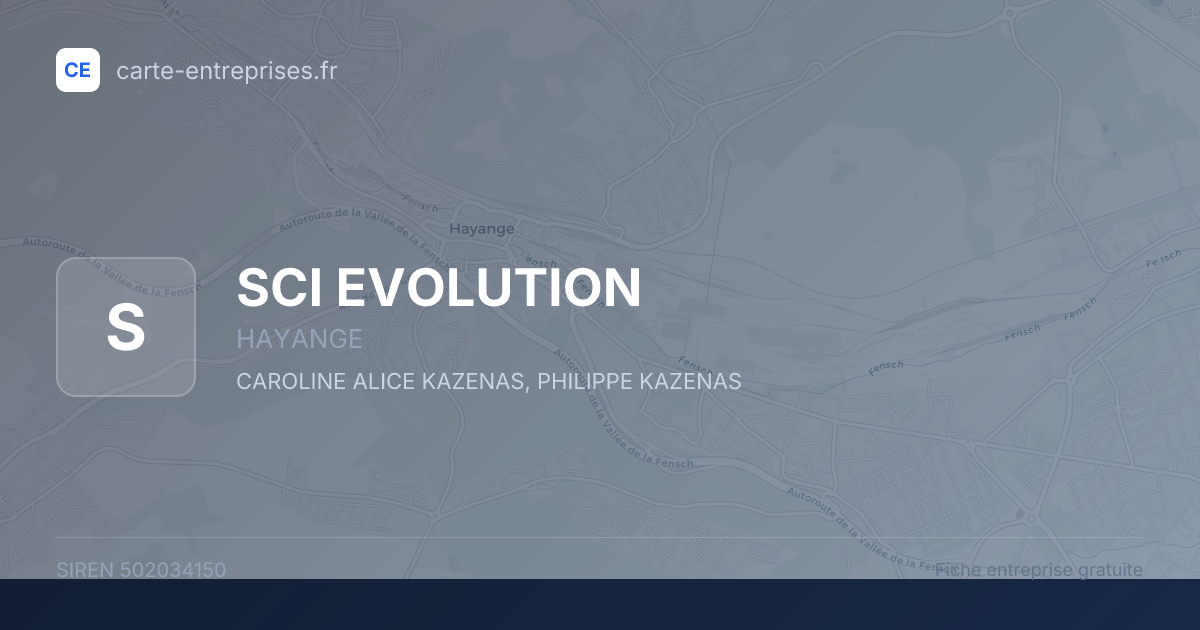 SCI EVOLUTION — 502034150 — fiche entreprise