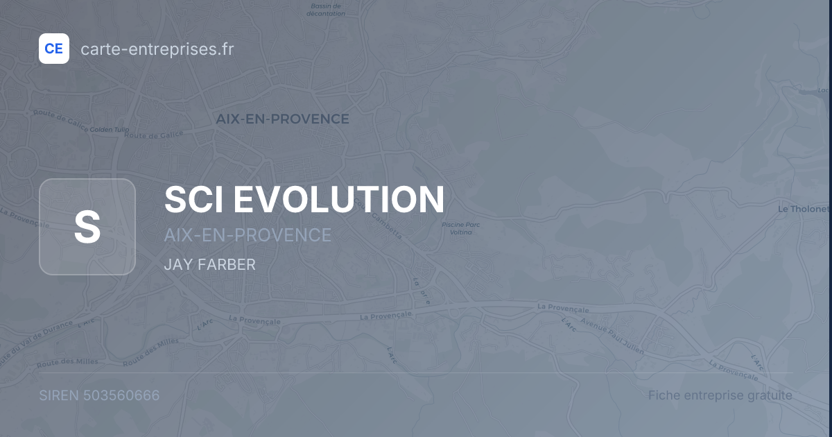 SCI EVOLUTION — 503560666 — fiche entreprise