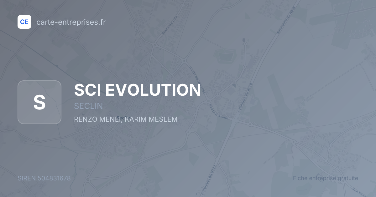 SCI EVOLUTION — 504831678 — fiche entreprise