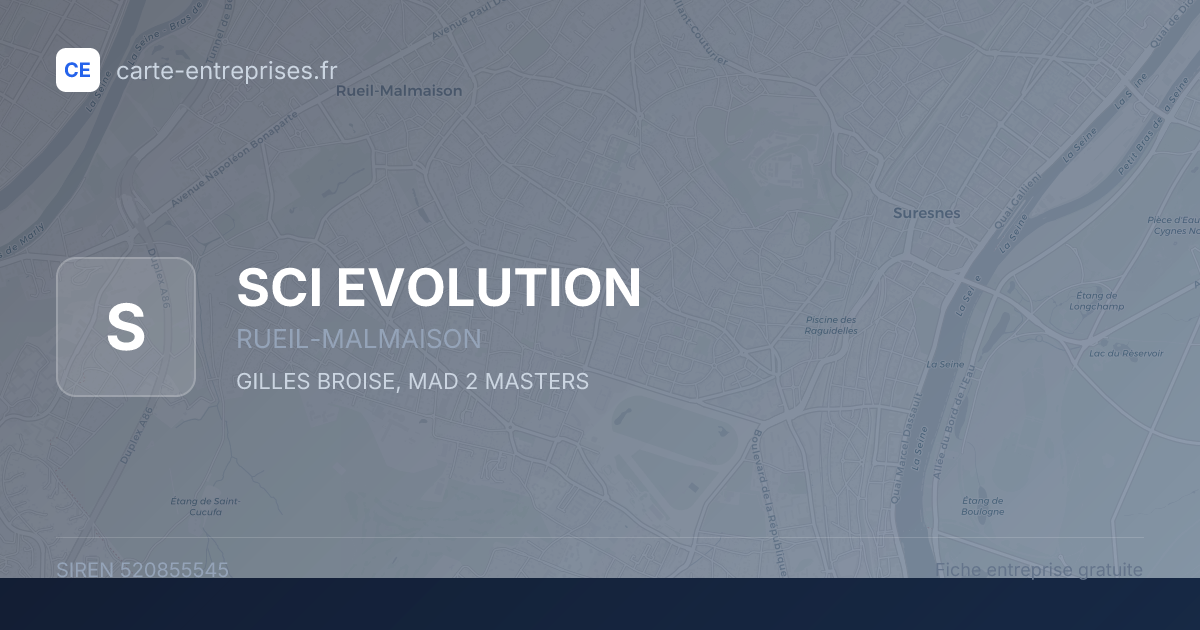 SCI EVOLUTION — 520855545 — fiche entreprise