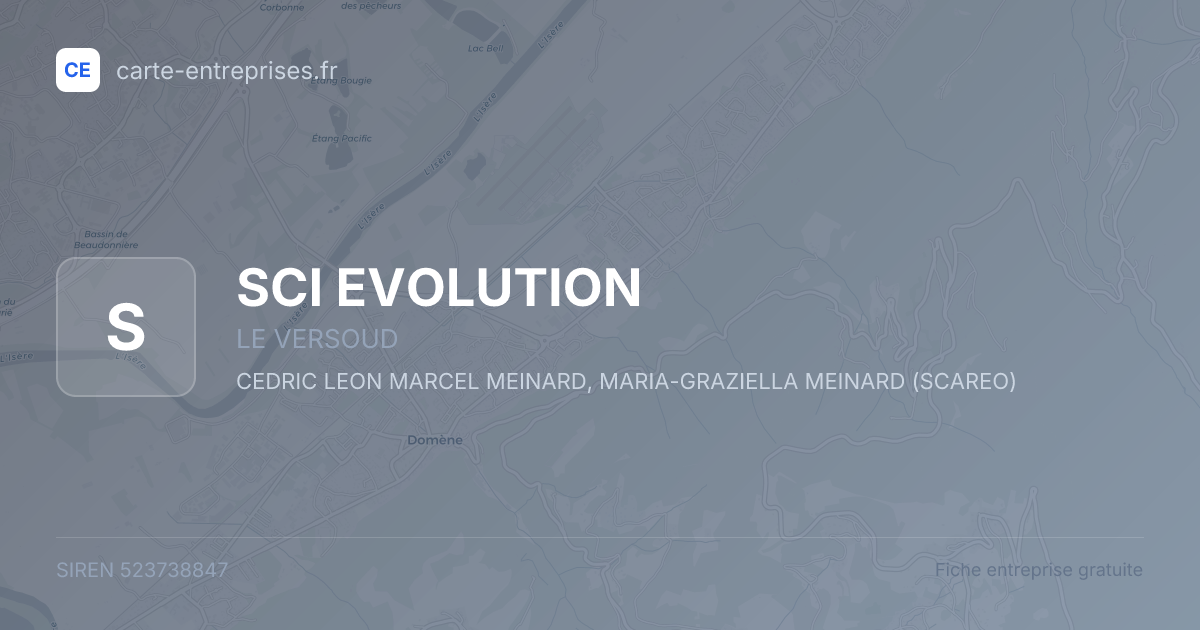SCI EVOLUTION — 523738847 — fiche entreprise