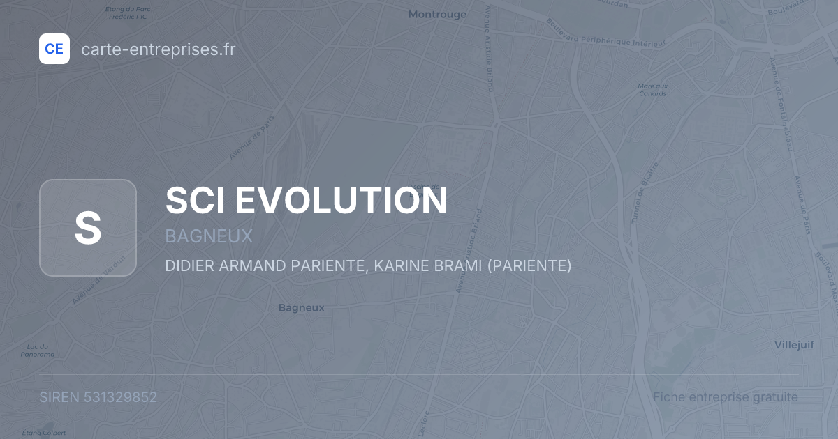 SCI EVOLUTION — 531329852 — fiche entreprise