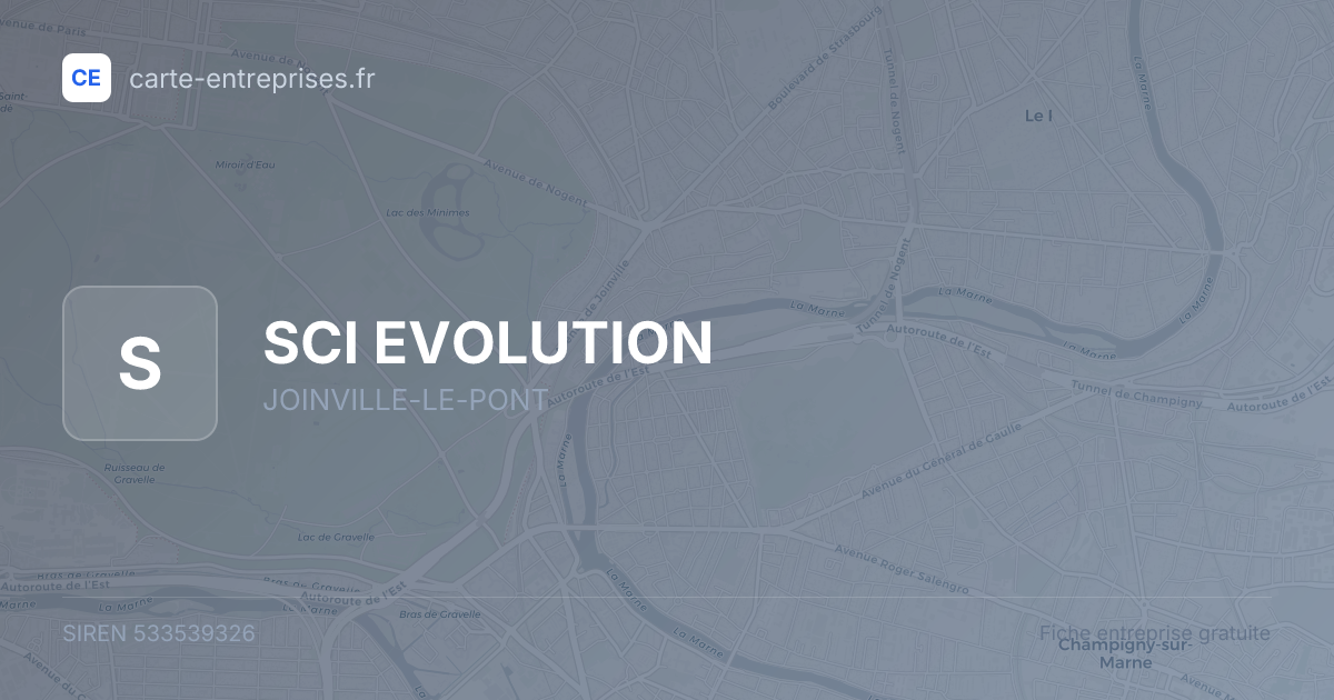 SCI EVOLUTION — 533539326 — fiche entreprise