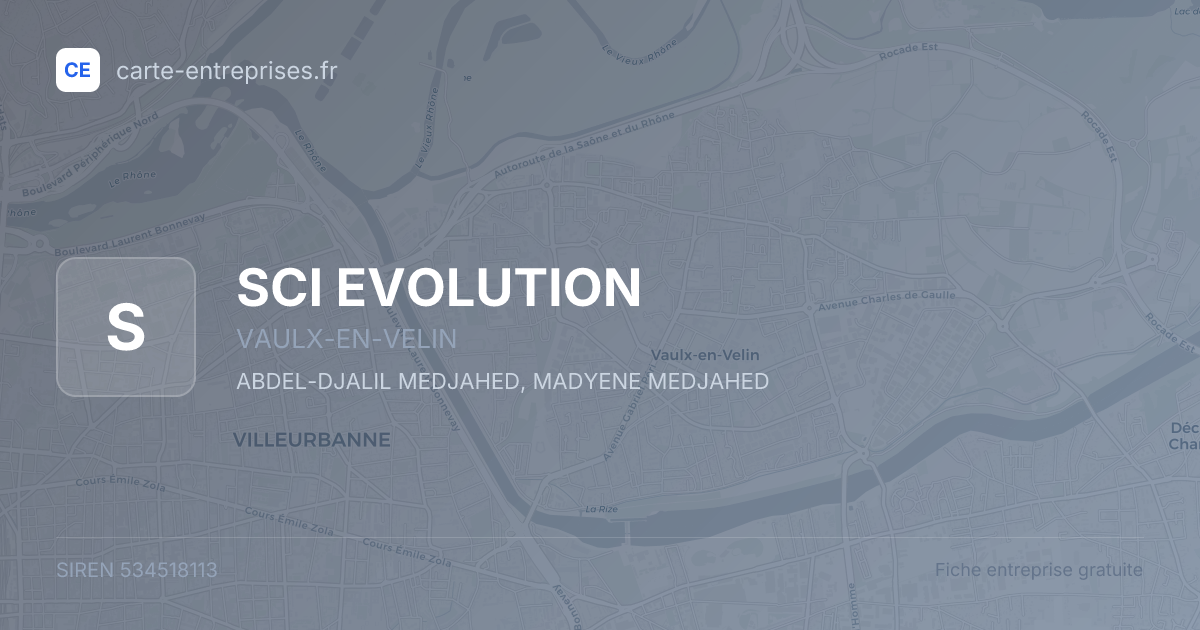 SCI EVOLUTION — 534518113 — fiche entreprise