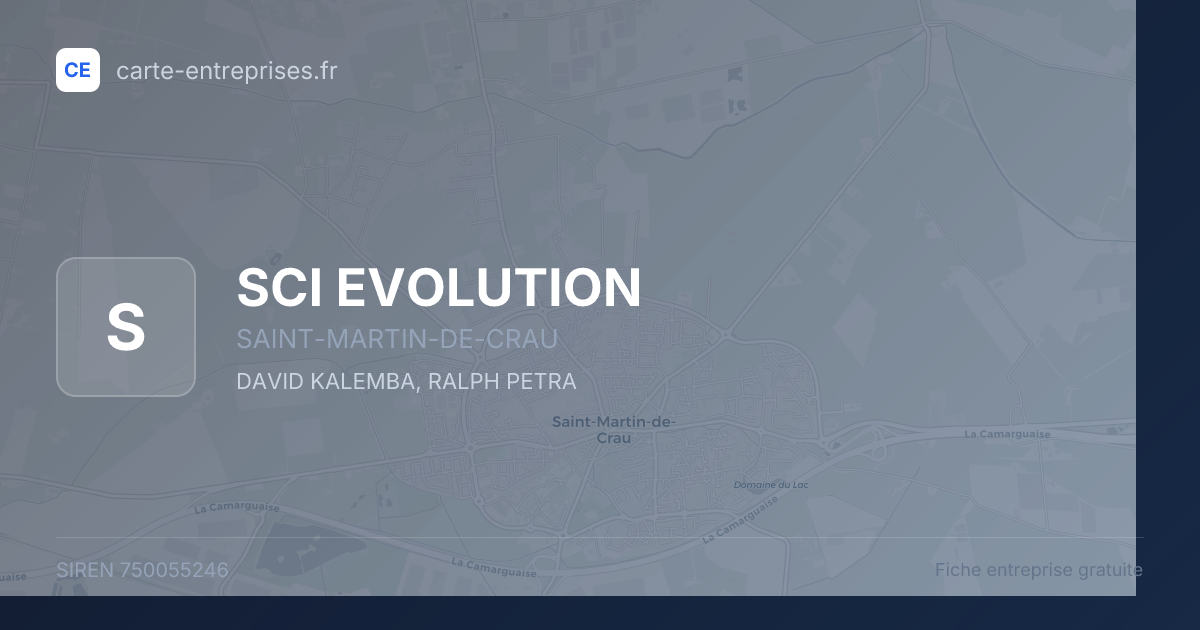 SCI EVOLUTION — 750055246 — fiche entreprise
