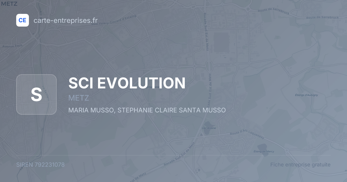SCI EVOLUTION — 792231078 — fiche entreprise
