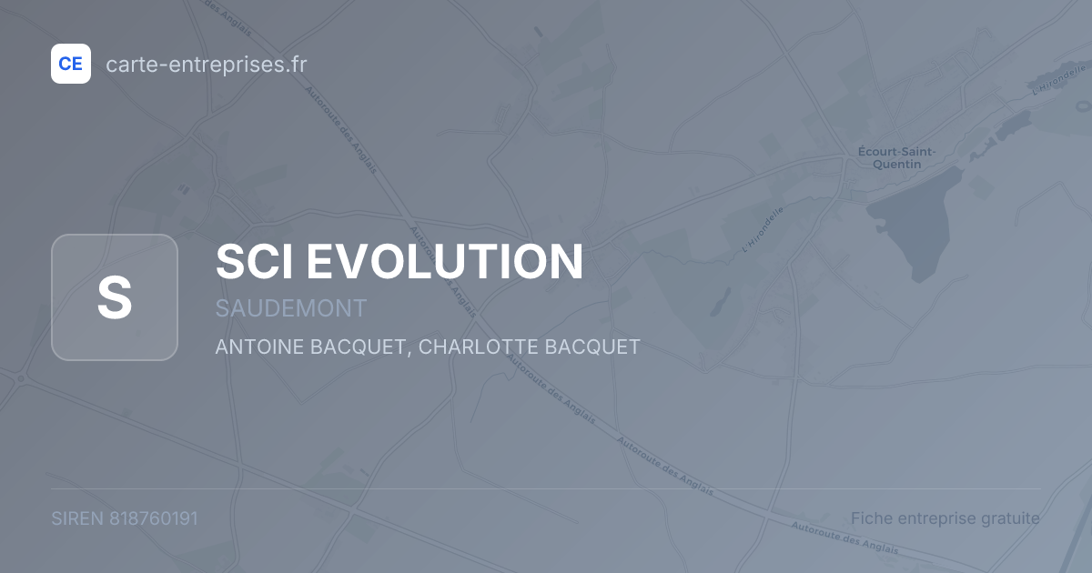 SCI EVOLUTION — 818760191 — fiche entreprise
