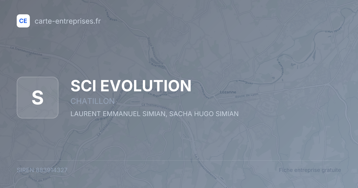 SCI EVOLUTION — 883914327 — fiche entreprise