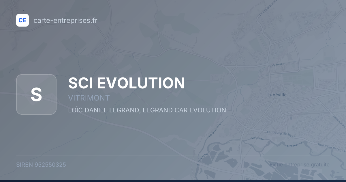 SCI EVOLUTION — 952550325 — fiche entreprise