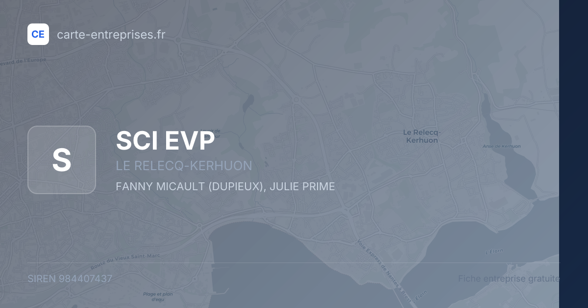 SCI EVP — 984407437 — fiche entreprise
