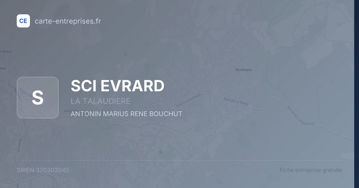 SCI EVRARD — 320302045 — fiche entreprise