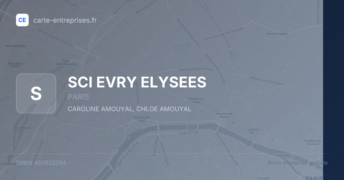 SCI EVRY ELYSEES — 450533294 — fiche entreprise