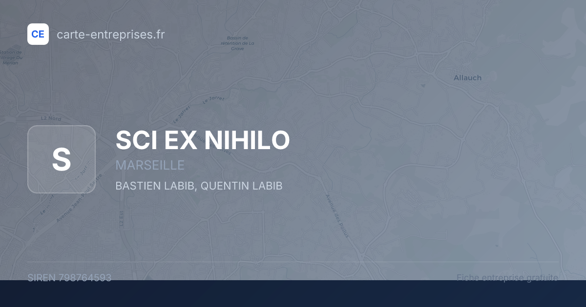 SCI EX NIHILO — 798764593 — fiche entreprise
