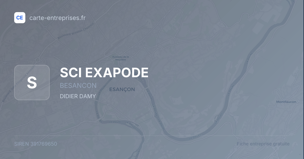 SCI EXAPODE — 391769650 — fiche entreprise