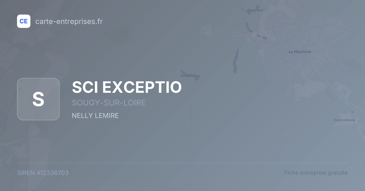 SCI EXCEPTIO — 412336703 — fiche entreprise