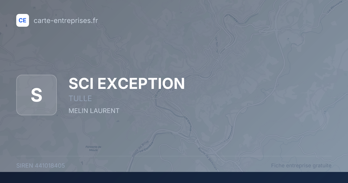 SCI EXCEPTION — 441018405 — fiche entreprise