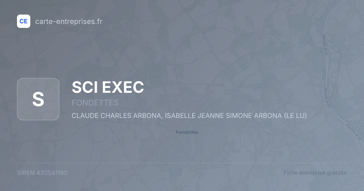 SCI EXEC — 433541190 — fiche entreprise