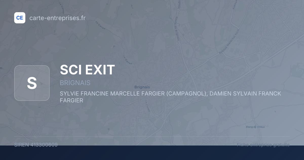 SCI  EXIT — 413300609 — fiche entreprise