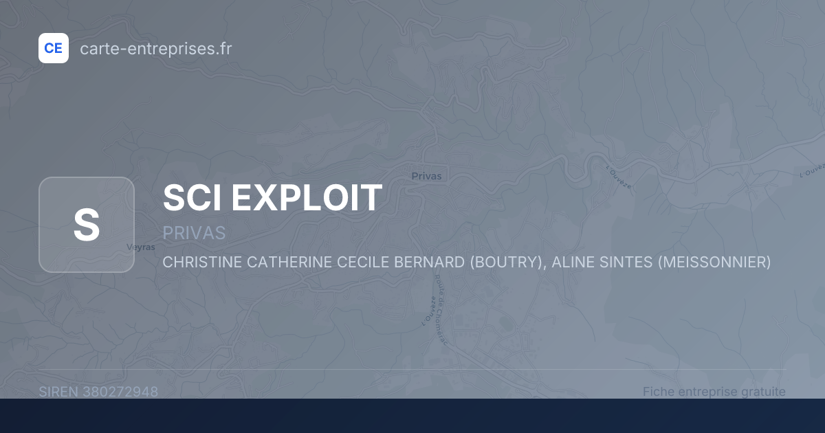 SCI EXPLOIT — 380272948 — fiche entreprise