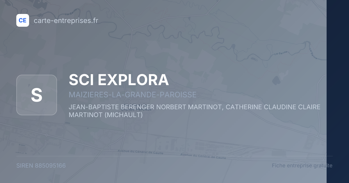 SCI EXPLORA — 885095166 — fiche entreprise