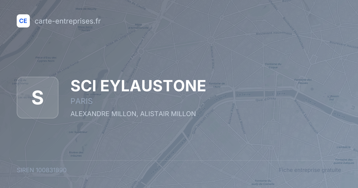 SCI EYLAUSTONE — 100831890 — fiche entreprise