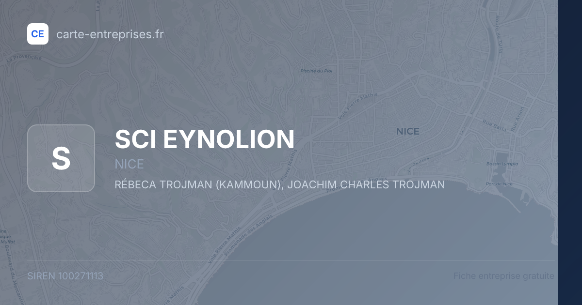 SCI EYNOLION — 100271113 — fiche entreprise