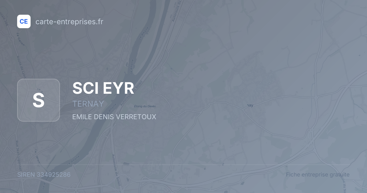 SCI EYR — 334925286 — fiche entreprise