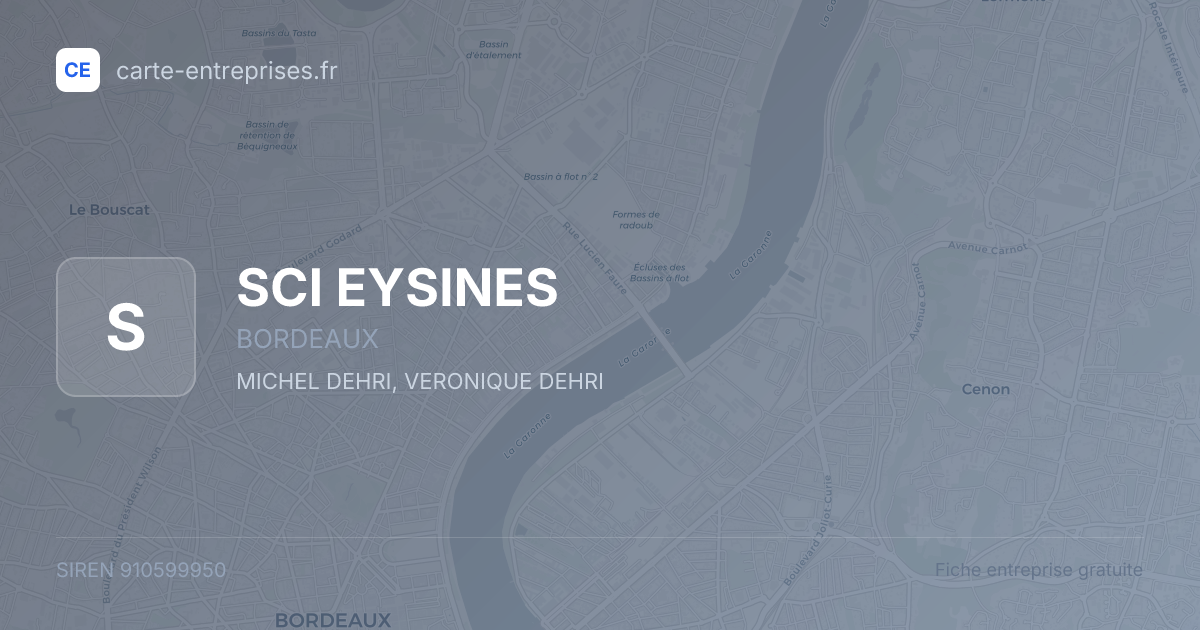 SCI EYSINES — 910599950 — fiche entreprise