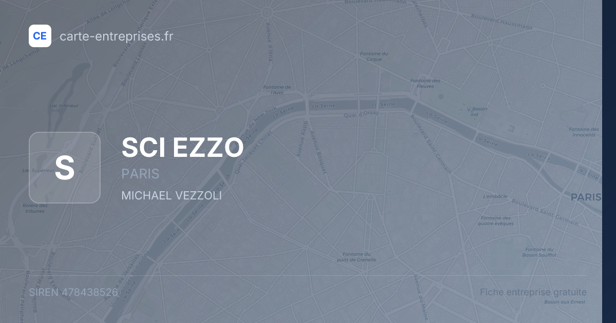 SCI EZZO — 478438526 — fiche entreprise