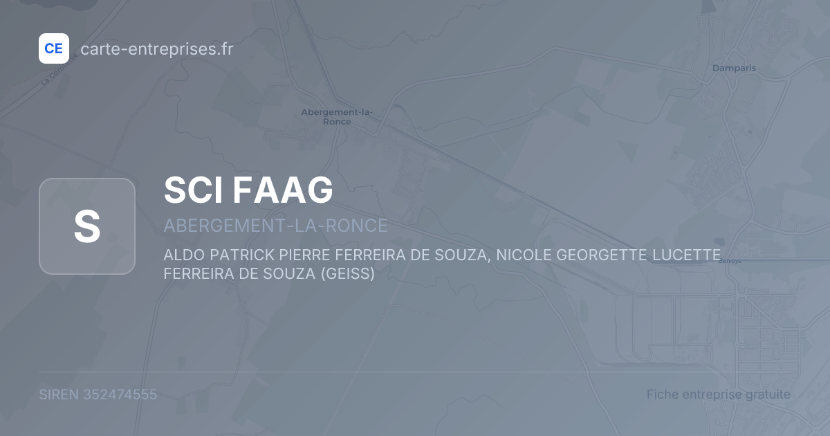 SCI FAAG — 352474555 — fiche entreprise